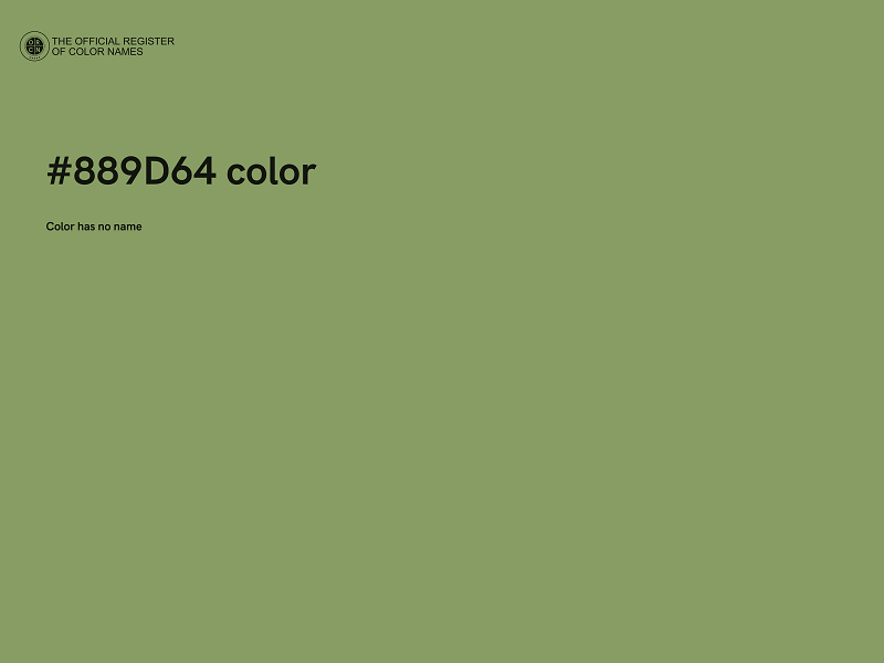 #889D64 color image