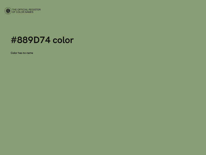 #889D74 color image