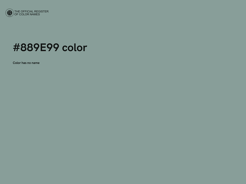 #889E99 color image