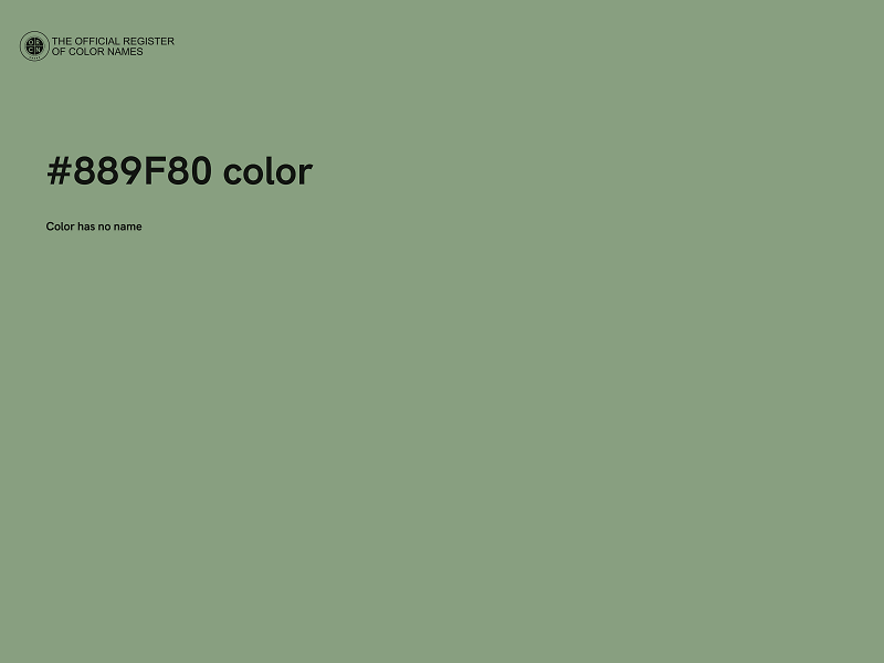 #889F80 color image