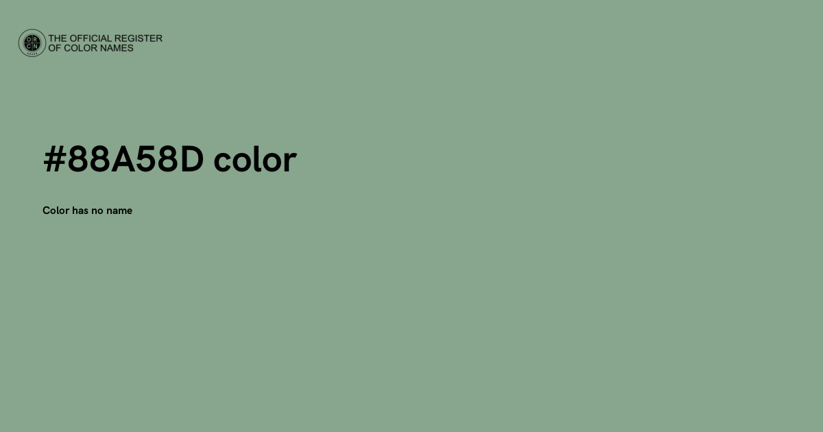 Color #88A58D - The Official Register of Color Names