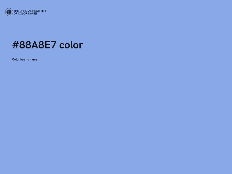 #88A8E7 color image