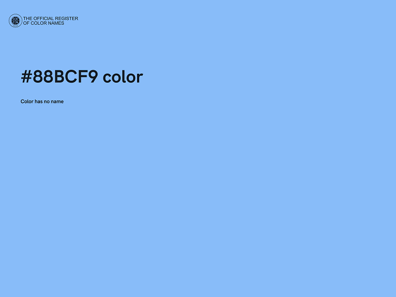 #88BCF9 color image