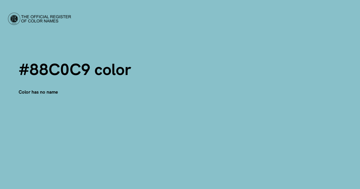 Color #88C0C9 - The Official Register of Color Names