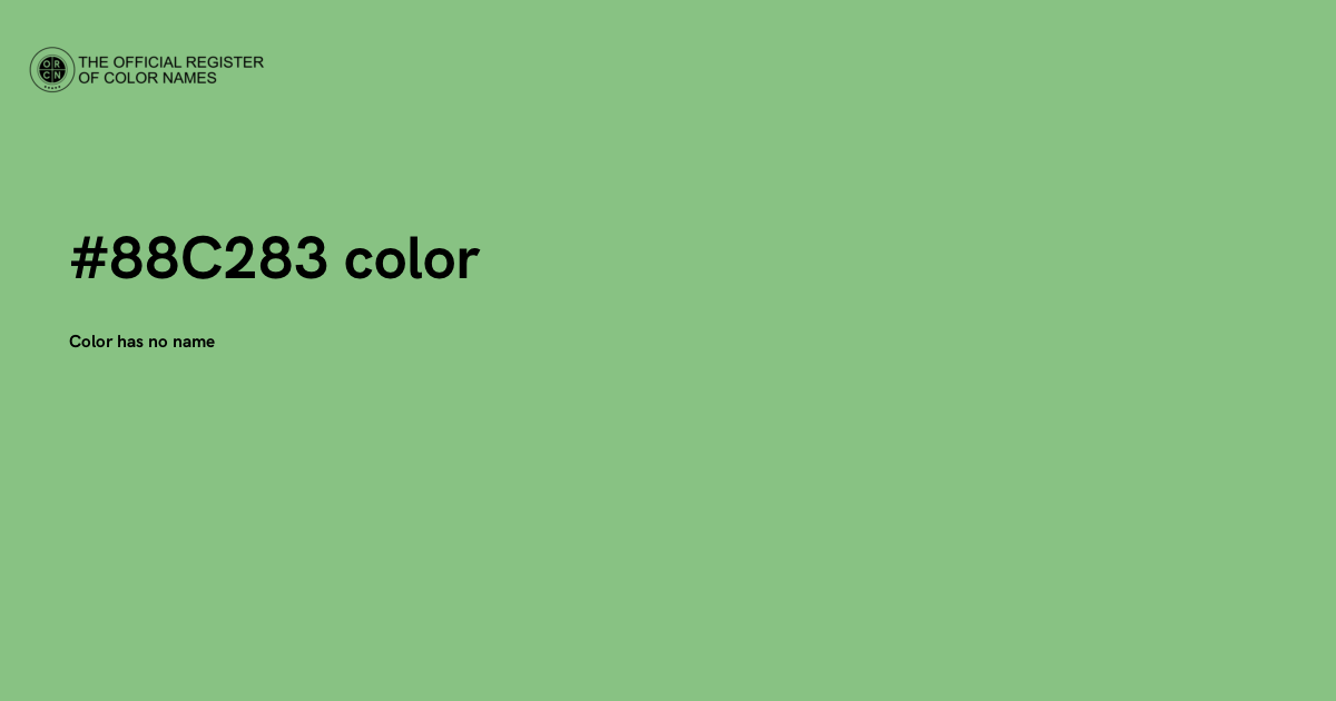 Color #88C283 - The Official Register of Color Names