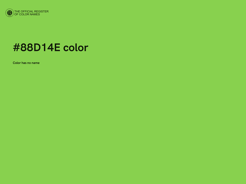 #88D14E color image