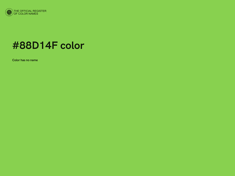 #88D14F color image