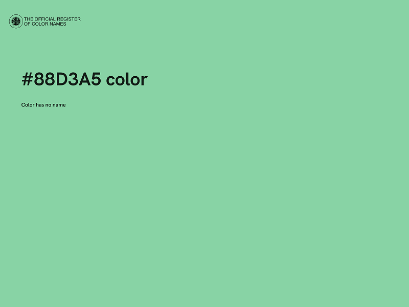 #88D3A5 color image