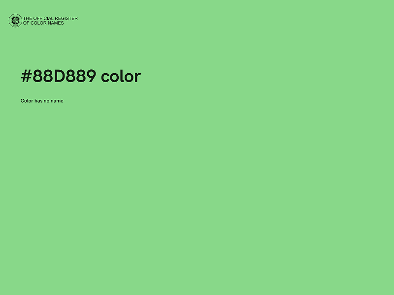 #88D889 color image