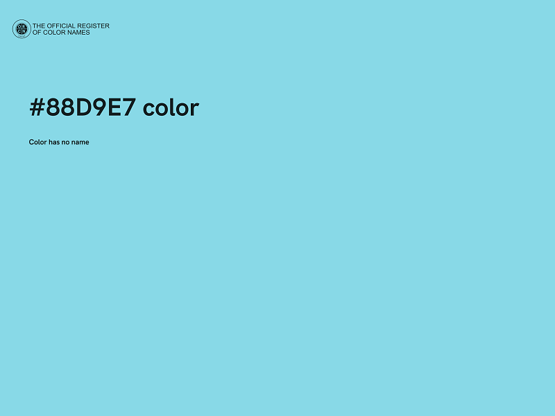 #88D9E7 color image