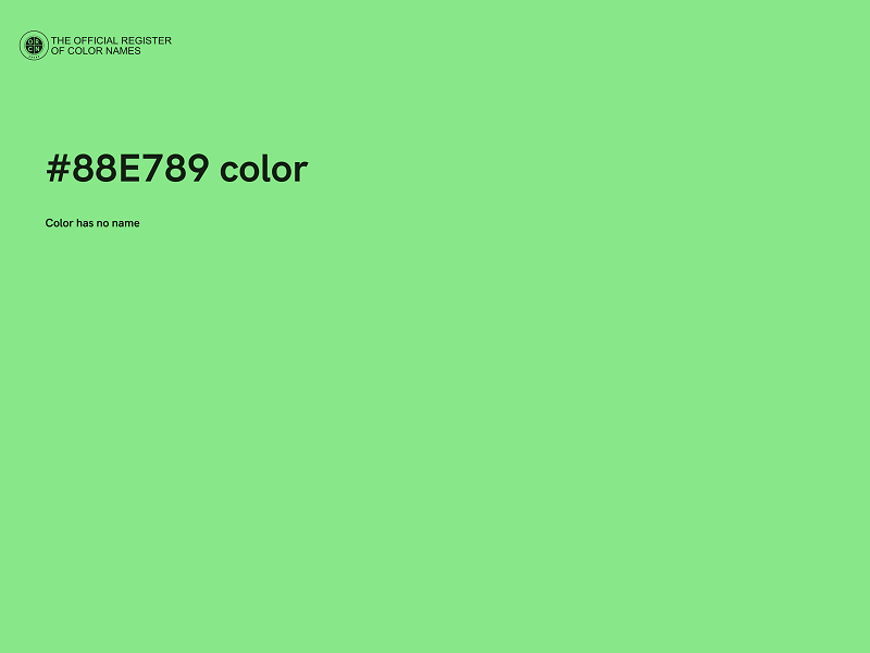 #88E789 color image