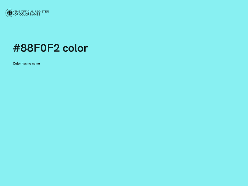 #88F0F2 color image