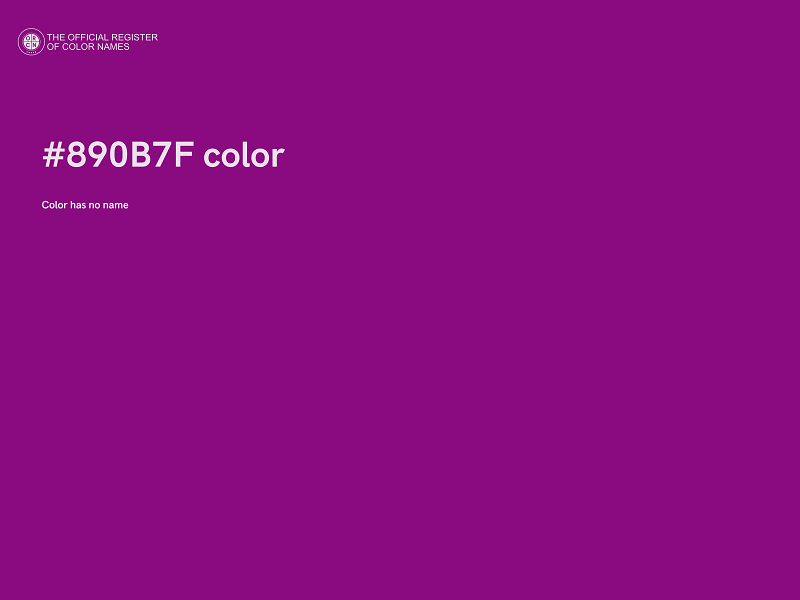 #890B7F color image