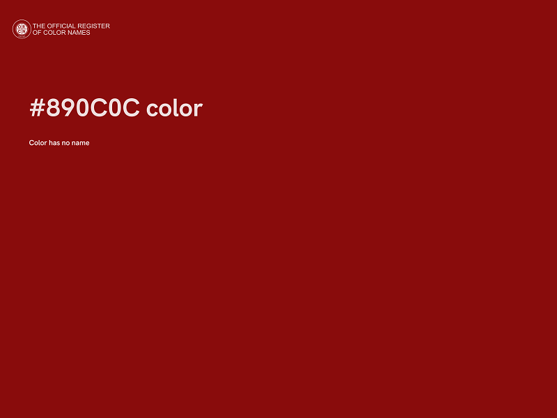 #890C0C color image