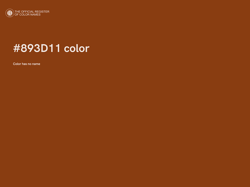 #893D11 color image