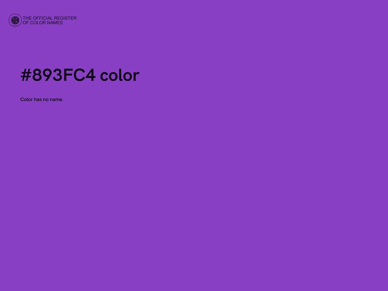 #893FC4 color image