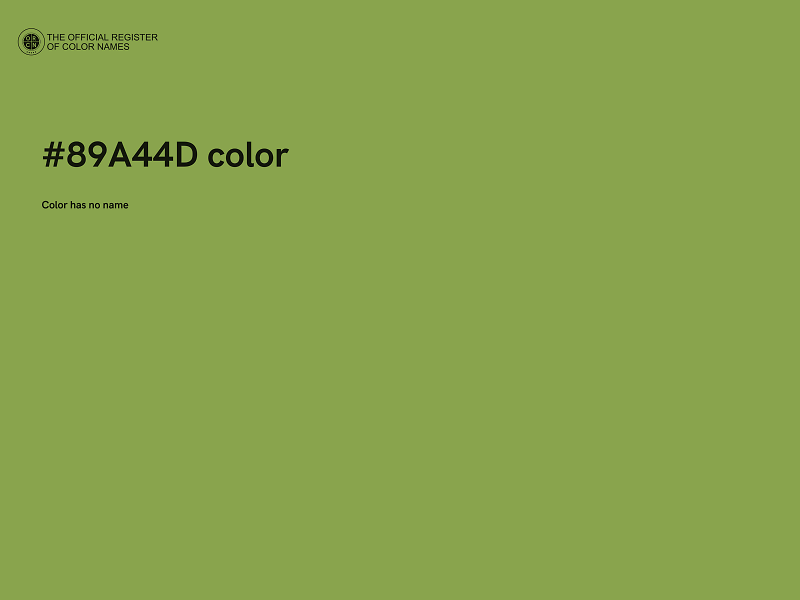 #89A44D color image