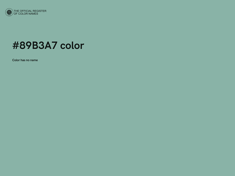 #89B3A7 color image