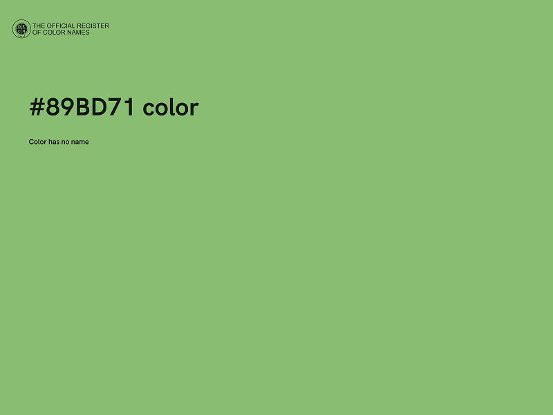 #89BD71 color image