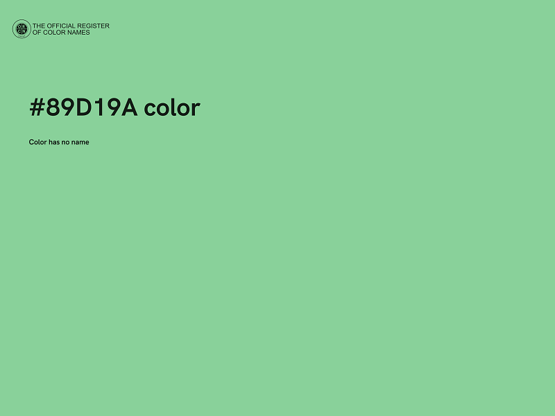 #89D19A color image