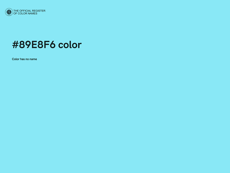 #89E8F6 color image