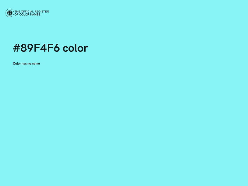 #89F4F6 color image