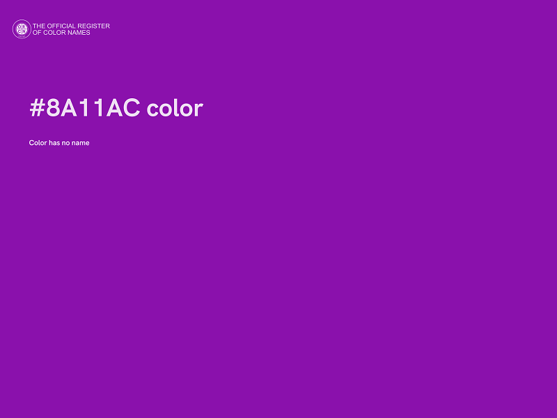 #8A11AC color image