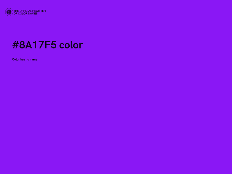 #8A17F5 color image