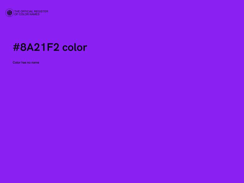 #8A21F2 color image