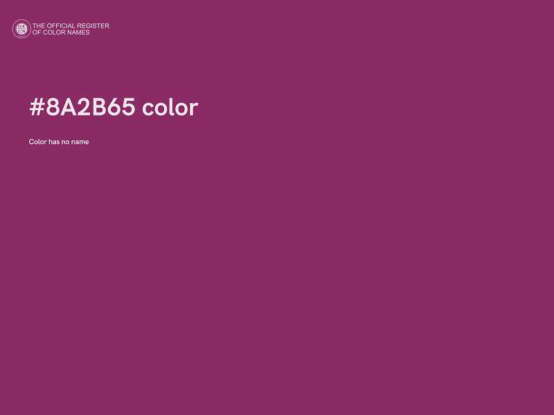 #8A2B65 color image