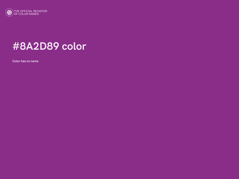 #8A2D89 color image