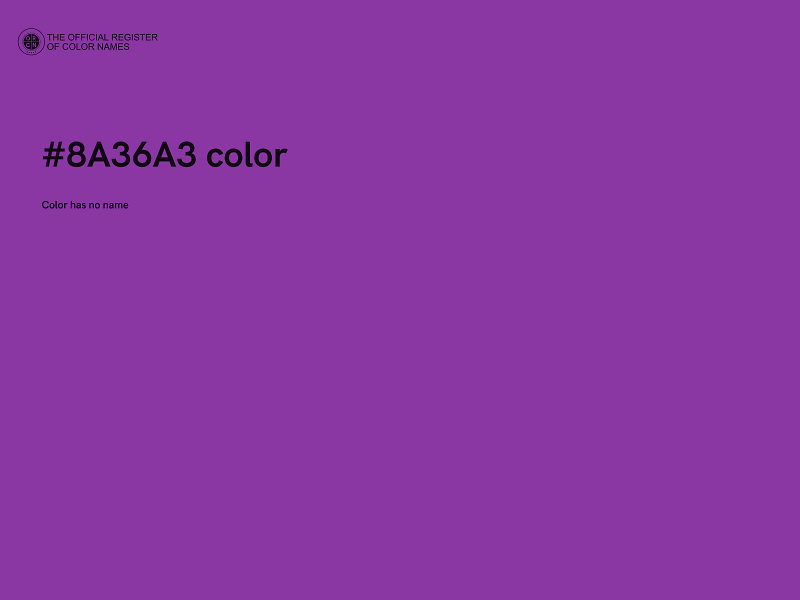 #8A36A3 color image