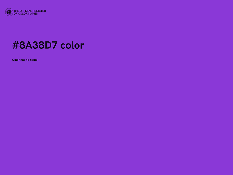 #8A38D7 color image