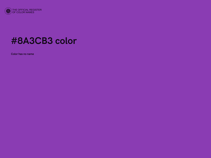 #8A3CB3 color image