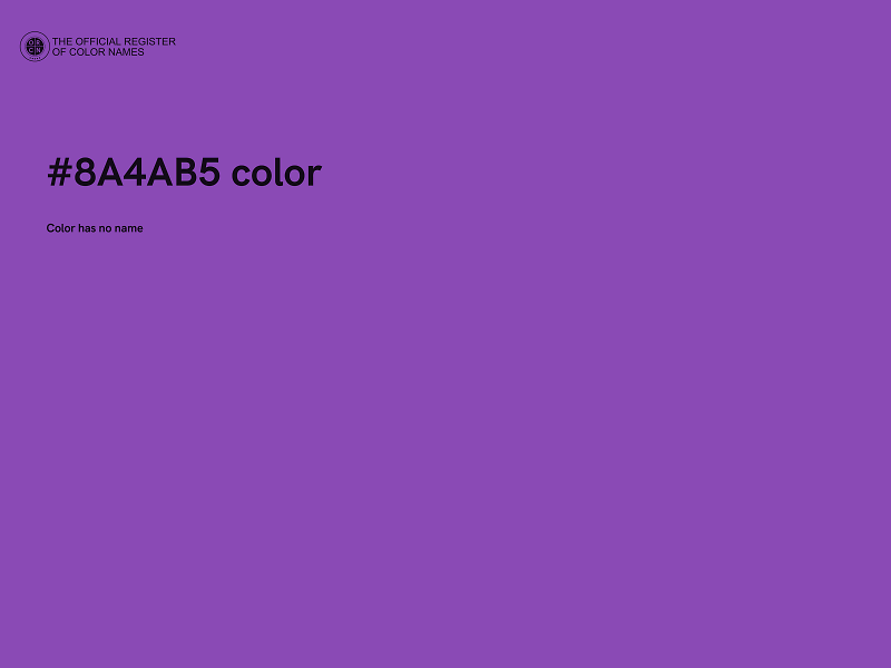 #8A4AB5 color image