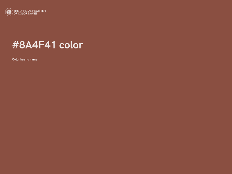 #8A4F41 color image