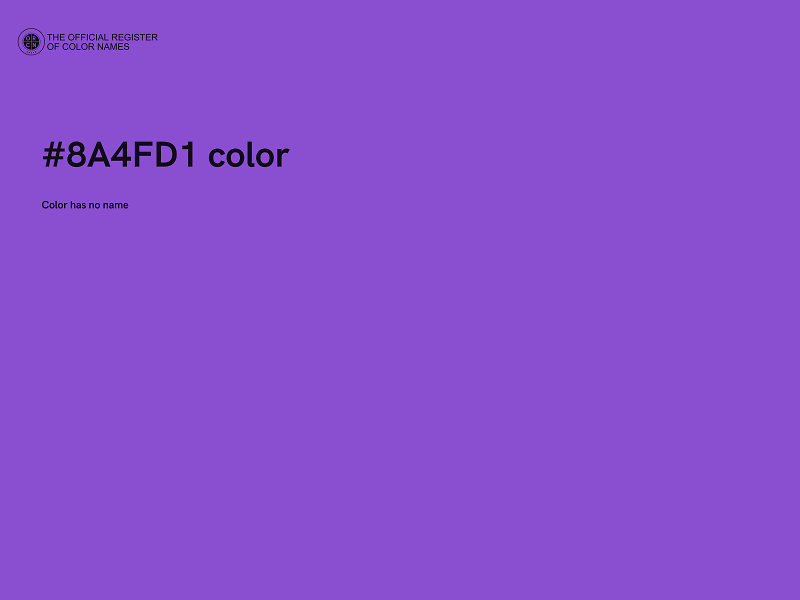 #8A4FD1 color image