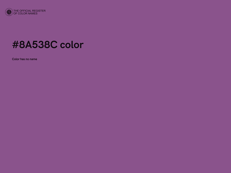 #8A538C color image