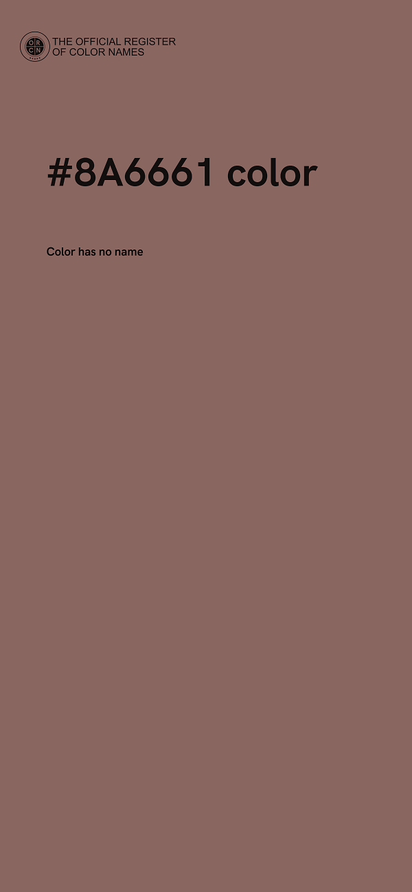 #8A6661 color image