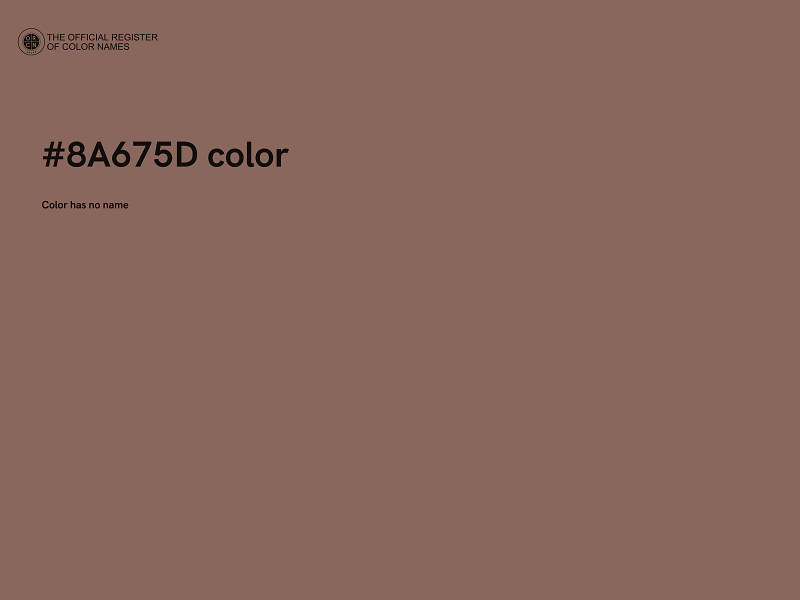 #8A675D color image