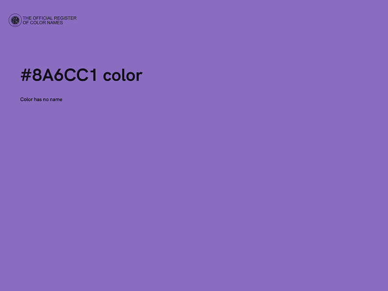 #8A6CC1 color image