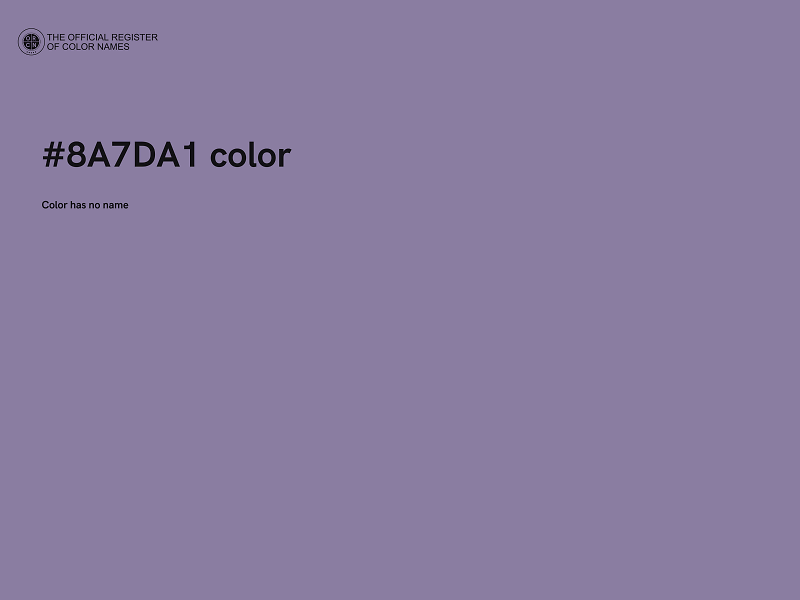 #8A7DA1 color image