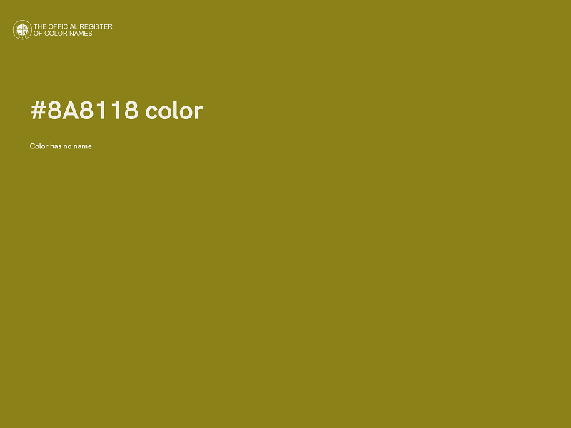 #8A8118 color image