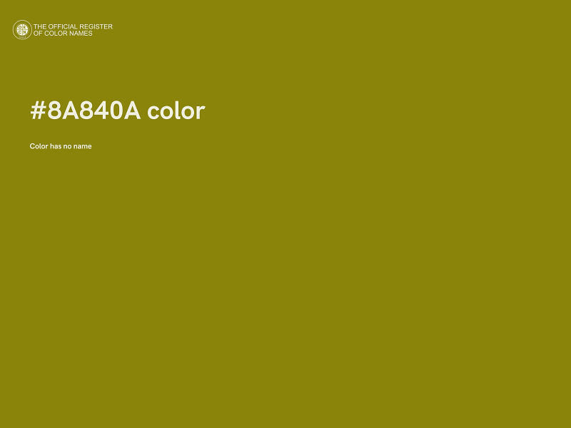 #8A840A color image