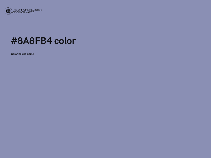 #8A8FB4 color image