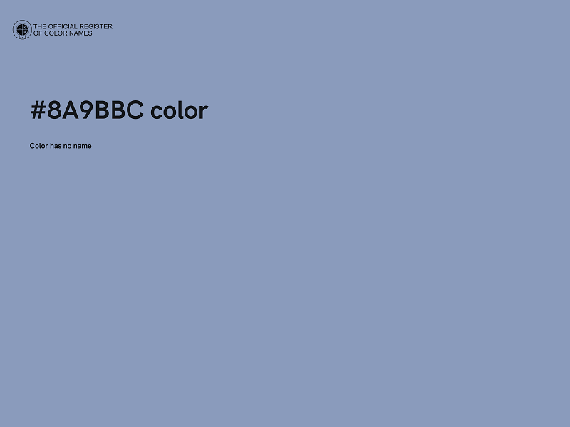 #8A9BBC color image