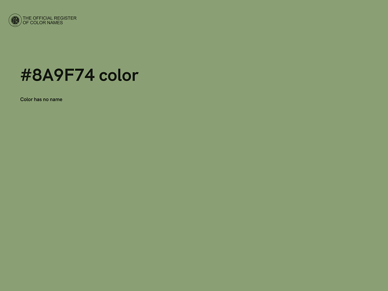 #8A9F74 color image