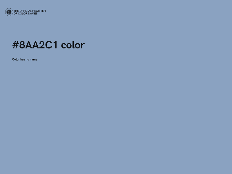 #8AA2C1 color image