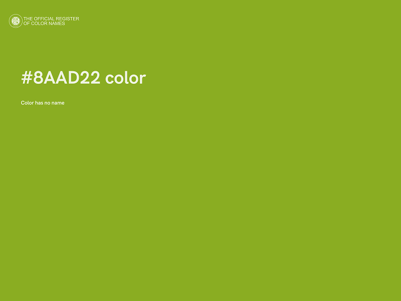 #8AAD22 color image