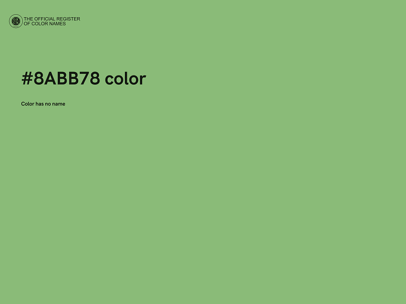 #8ABB78 color image